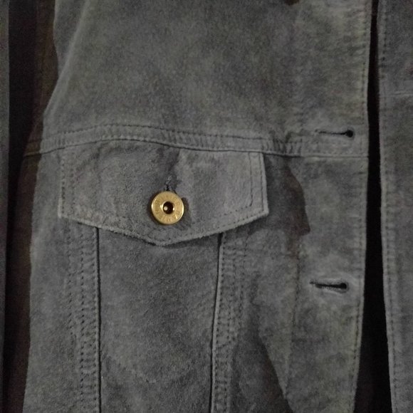 Danier Suede Blue Jacket - Picture 3 of 4